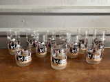12 VINTAGE COW, BARNYARD DRINKING GLASSES