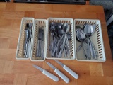 Flatware grouping, assorted, including Tramontina paring knives