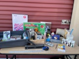 HUGE GROUPING OF ART SUPPLIES including Drawing paper, Water color paints, brushes, hot glue gun...