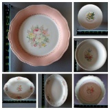 (6) ANTIQUE CHINA DISHES, Including HOMER LAUGHLIN, FRENCH SAXON, EDWIN M KNOWLES