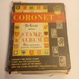 The Coronet World Stamp Album with Lots of Vintage Stamps!
