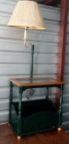 SIDE TABLE LAMP GREEN AND OAK SIDE TABLE LAMP