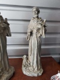 1 of a pair, 2ft. Saint Francis of Assisi Resin garden statue