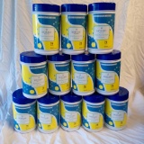 GREAT GROUP OF CLEANING SUPPLIES, (12) NEW UNOPENED ANTIBACTERIAL WIPES TUBES