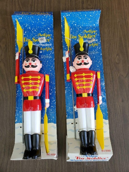 (2)New Packaged, TOY SOLDIER WIND OPERATED WHIRLIGIGS, ARTLINE
