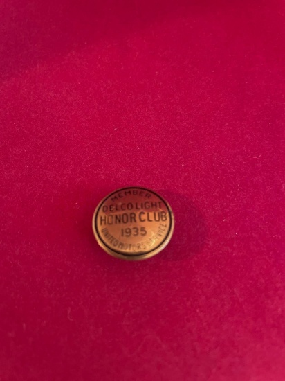 10k gold 1935 Delco Light Honor Club United Motors Service pin