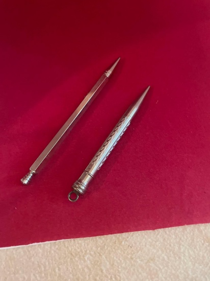 2 vintage metal pencils including Nupoint pendant