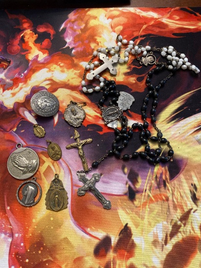 Catholic and religious jewelry and artifacts
