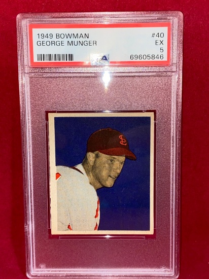 1949 Bowman #40 George Munger RC PSA 5