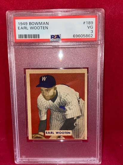 1949 Bowman #189 Earl Wooten PSA 3 VG