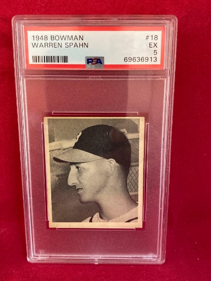 1948 Bowman Warren Spahn Rookie #18 PSA 5 EX