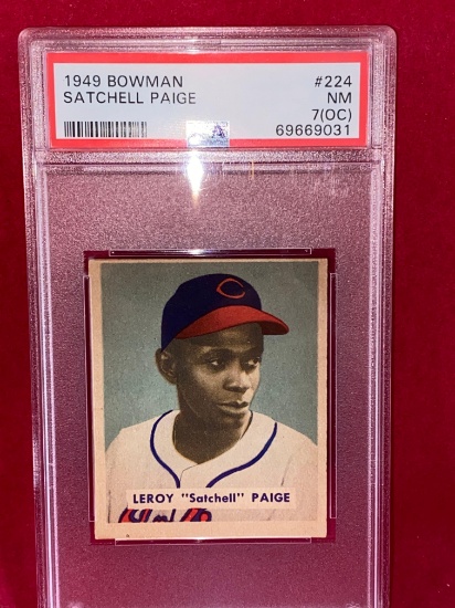 1949 Bowman Satchell Paige PSA 7 (OC) NM