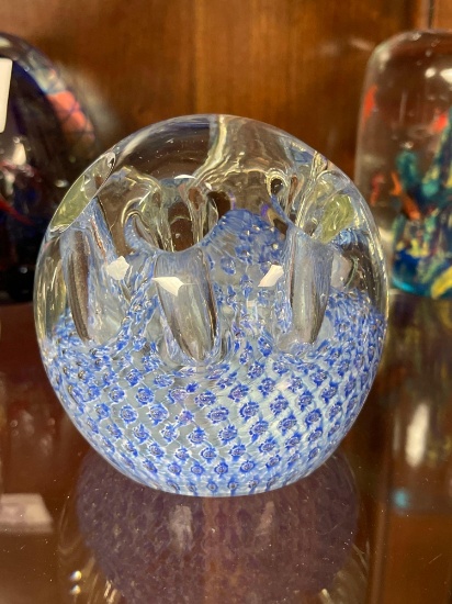 MURANO Vintage HANDBLOWN PAPERWEIGHT WITH 6 PEN SLOTS