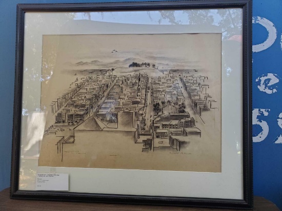 LISTED ARTIST ARNOLD BLANCH, CHARCOAL, "TELEGRAPH HILL, SAN FRANCISCO, signed and titled