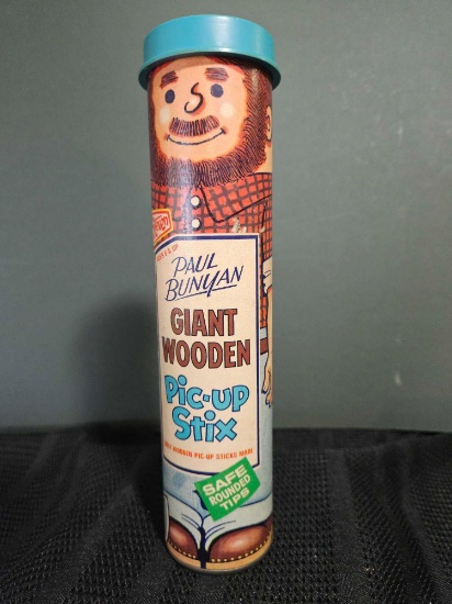 Vintage Paul Bunyan Giant Wooden Pick Up Sticks by Steven Mfg. Co. USA 1978 Toy