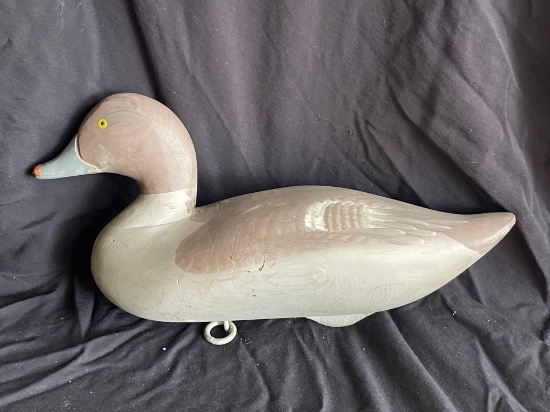 Vintage Wooden Duck Decoy Signed by Captain