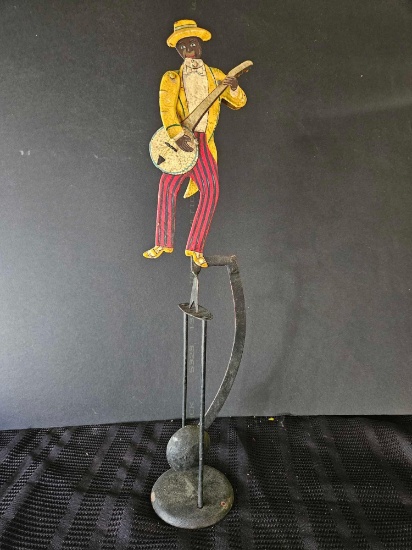 Americana Magnificence - 22" Vintage pendulum balancing banjo player
