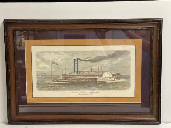 "Robert E. Lee" The Mississippi Steamboat Art Print, November 12, 1870