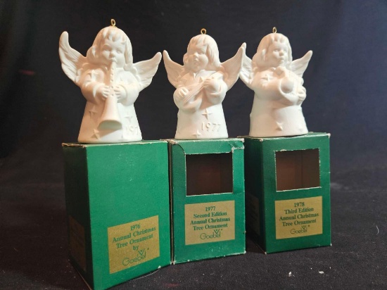 Goebel Annual Christmas Angel Ornaments 76-78