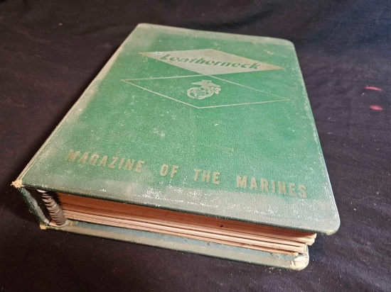 Vintage Leatherneck, Magazine of the Marines Binder with several issues from 1957