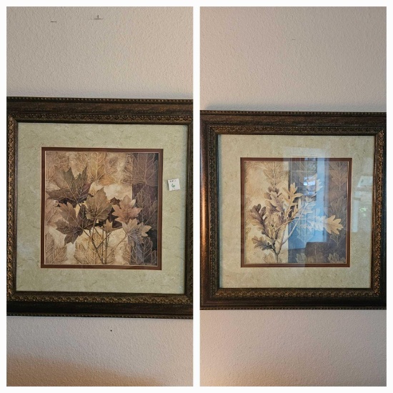 Pair of two nicely framed Linda Thompson Leaf prints