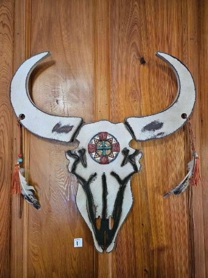 Tribal Bull Cow Skull Composite Craft Wall Art