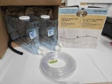 Flexible track lighting starter kit and water fridge containers