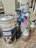 large lot of paint, primer and the like