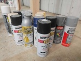Large lot of spray paint and primers