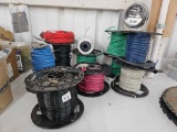 9+ SPOOLS OF SOLID COPPER WIRE, VARIOUS SIZES