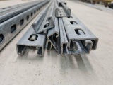 Lot of steel slotted grooved sections