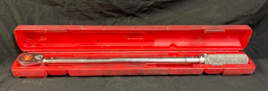Snap On QJR-3200B 1/2 Inch Drive Torque Wrench 30-200 Ft Lbs with Hard Case
