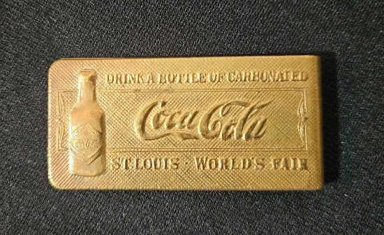 1904 Coca-Cola Tiffany Money Clip St. Louis World's Fair, Antique