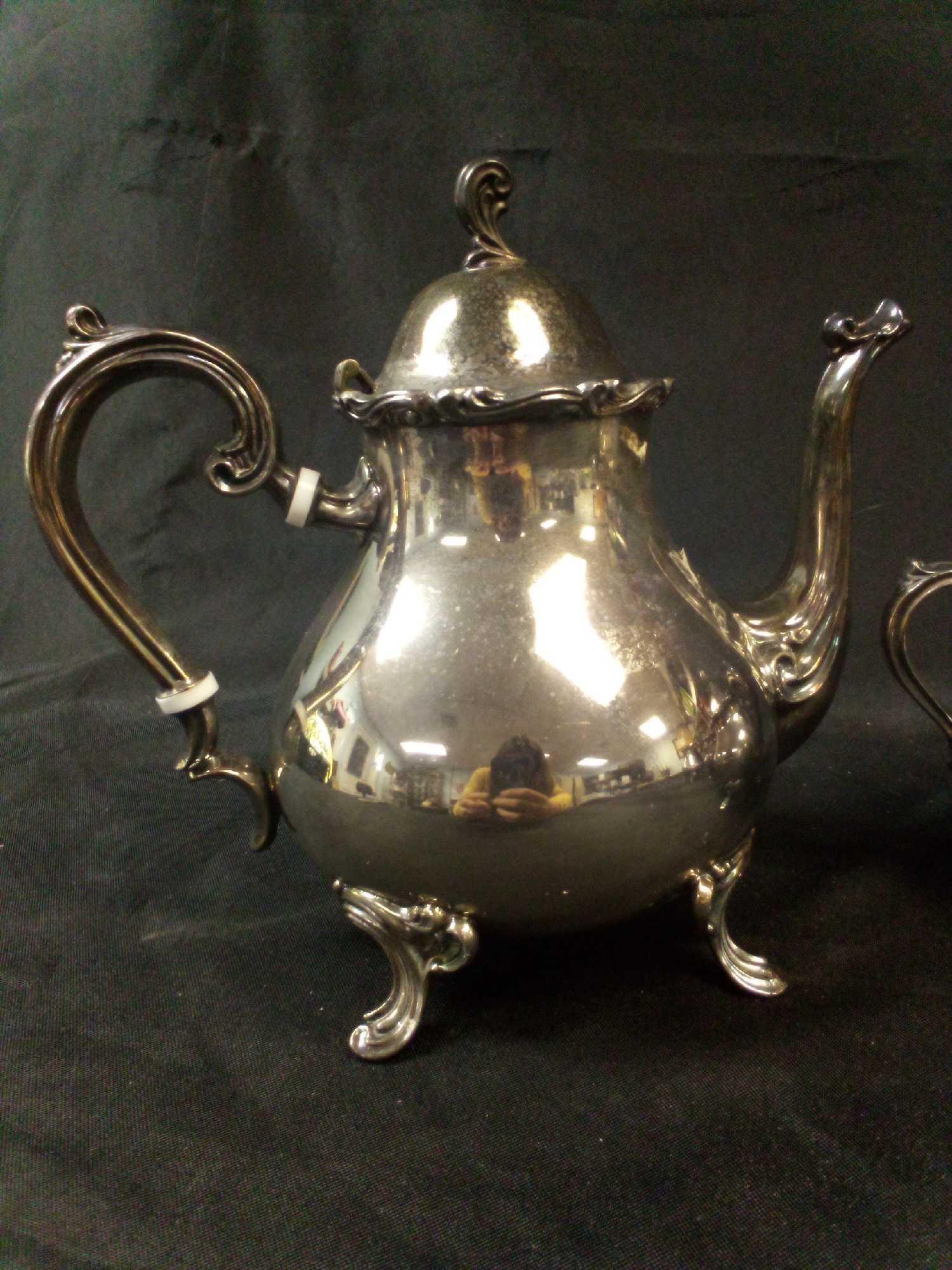 Vintage Leonard Silver Plate Tea & Coffee Service Set With Tea