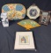 Grouping of Oriental Finds! Hand-painted Fan, Framed Handpainted art and more