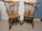 (2) vintage BENT & BROTHERS Colonial Chairs FIDDLEBACK