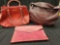 Nice red burgundy Purse Grouping including talbots, Kenneth Cole reaction, folding organizer.