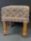 Vintage Upholstered Padded Foot Stool on Casters