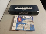 Vintage games- pictionary, Milton Bradley bingo