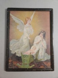 Antique Guardian angel framed print