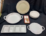 Pottery, Serving Tray Grouping, Italian style