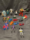 Vintage action figures including. Batman, Maisto Dycast cars