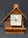 Vintage New England Clock Co. -Home To Thanksgiving- Water Wheel Wall Clock