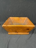 Antique Square Dough Bowl, wooden