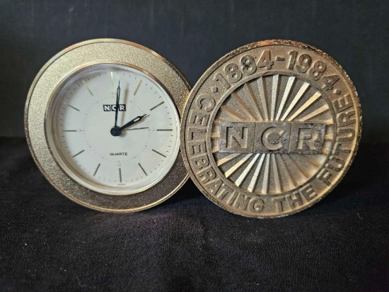 NCR National Cash Register 1884-1984 Celebrating Future Quartz Alarm Clock
