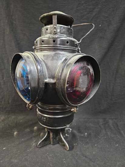 Exquisite SEABOARD Railroad Switch Lamp by Armspear, Antique