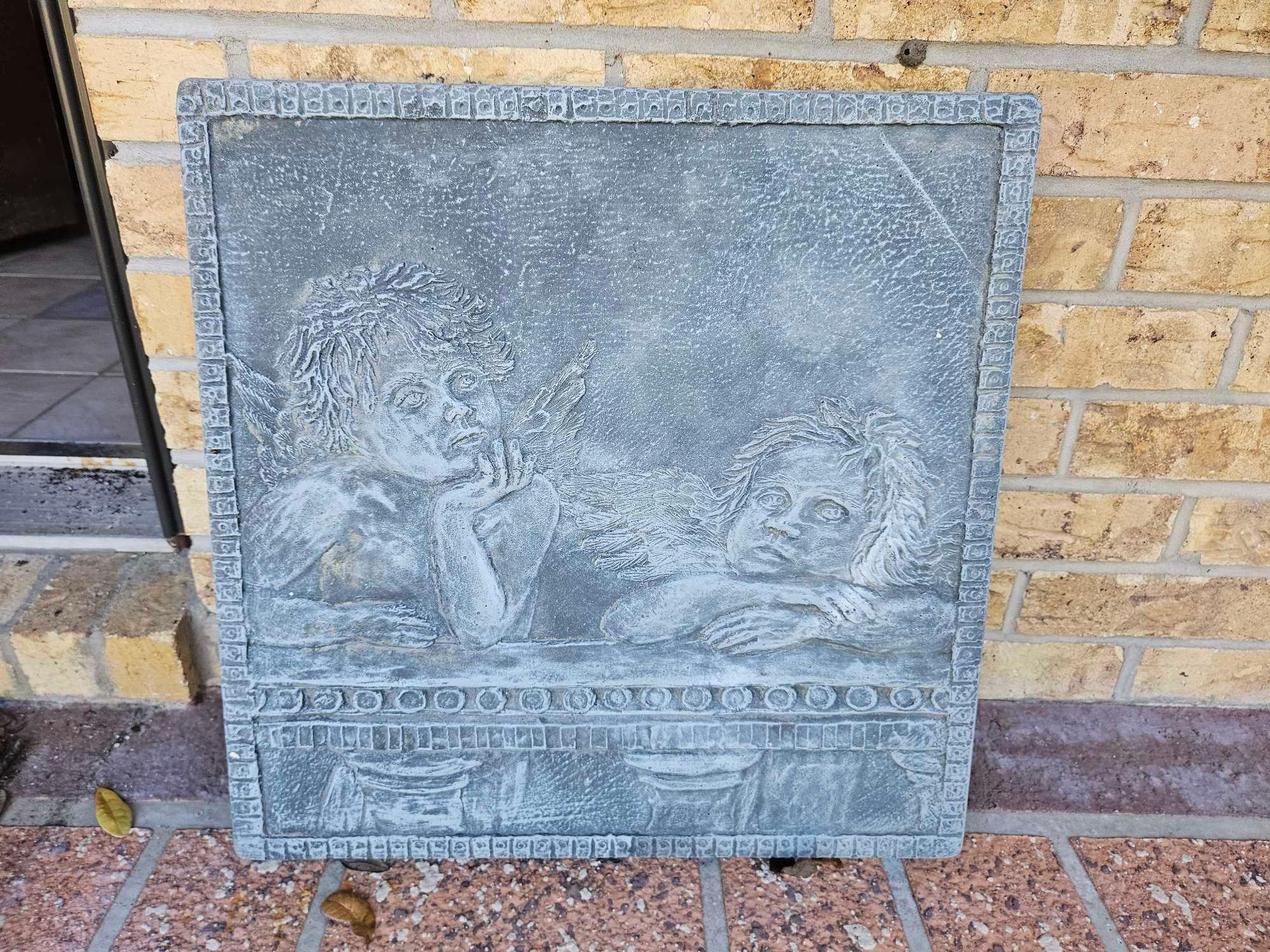 Heavy Concrete angelic plaque Proxibid