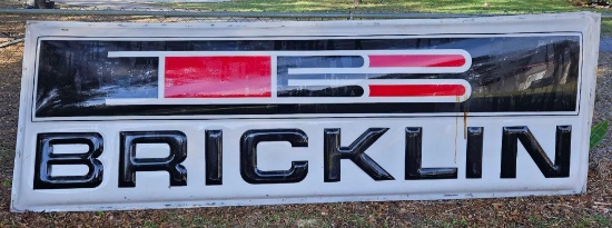 1 of a Pair BRICKLIN DEALER SIGN, 4 ft x 12 ft x 3 in deep approximately