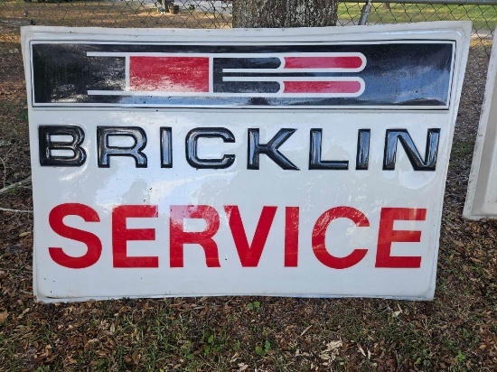 1 of a Pair BRICKLIN SERVICE DEALER SIGN
