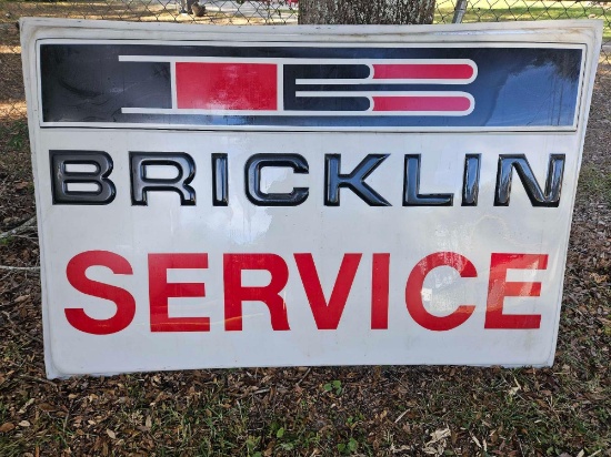 1 of a Pair BRICKLIN SERVICE DEALER SIGN